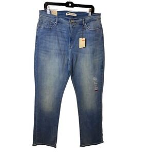 Levis 512 Perfectly Slimming Straight Leg Jeans Womens 16 33x31 Blue Stretch